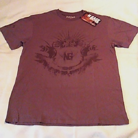 N Gage Outfitters T-Shirt Men's Large Get Out N Fish Brown Short Sleeves NWT - Picture 1 of 5